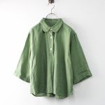 ：2021SS MARGARET HOWELL マーガレットハウエル LINEN VOILE Three Button Pull on Shirt