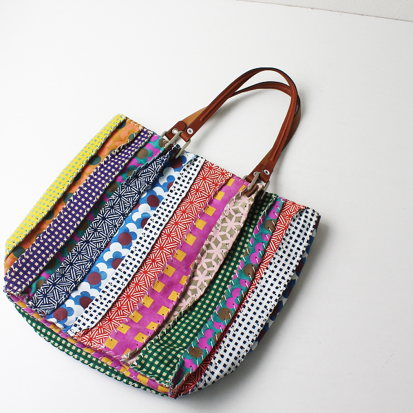 JAMIN PUECH ジャマン・ピュエッシュパッチワークトートバッグ レザー