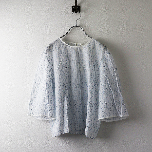 2020SS mina perhonen ミナペルホネン wave bird 総柄 刺繍 コットン  