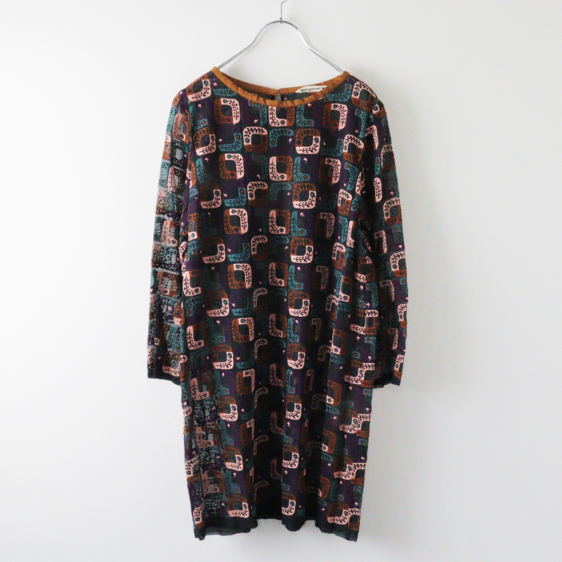 ミナペルホネン mina perhonen lolo シルク 総刺繍 ワンピース  