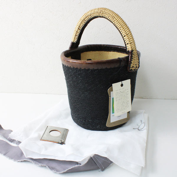 ebagos エバゴス ストローブレード バケツ型 かごバッグ « ナチュラル  