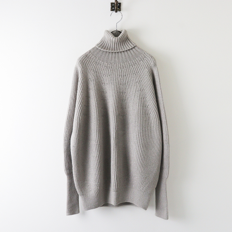 ハグオーワー Hug O War タートルネック ウール リブ ニット  