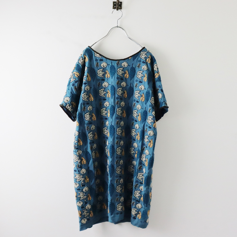 ミナペルホネン mina perhonen winter flags 刺繍 コットンワンピース  