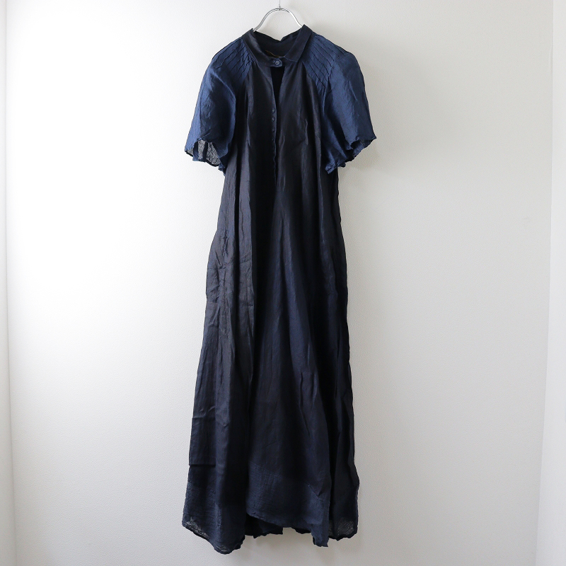 ハレルヤ HALLELUJAH インディゴ染めリネンワンピース « ナチュラル  