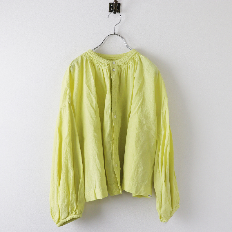 2023SS ネストローブ nest Robe UpcycleLino 近江晒天然染め ギャザー  