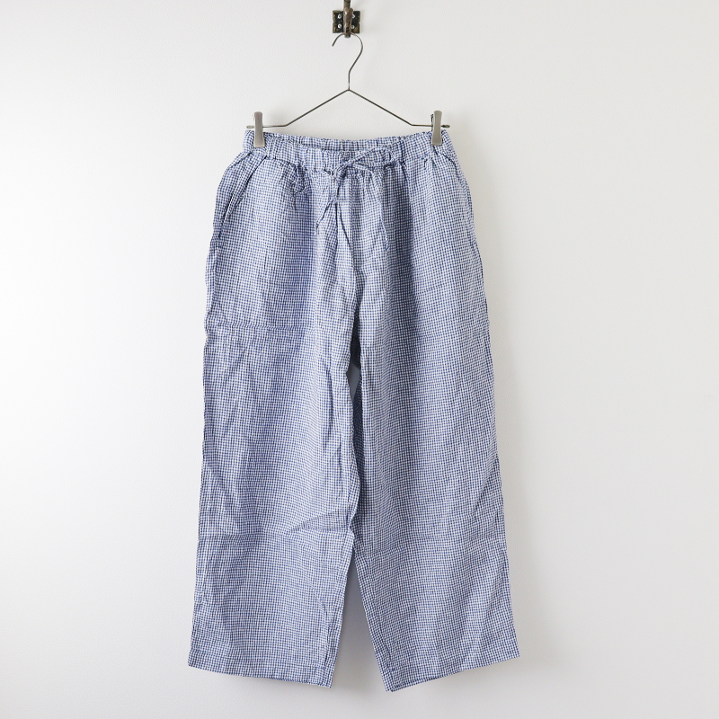 2023SS ネストローブ nest Robe フレンチリネンギンガムイージーパンツ  