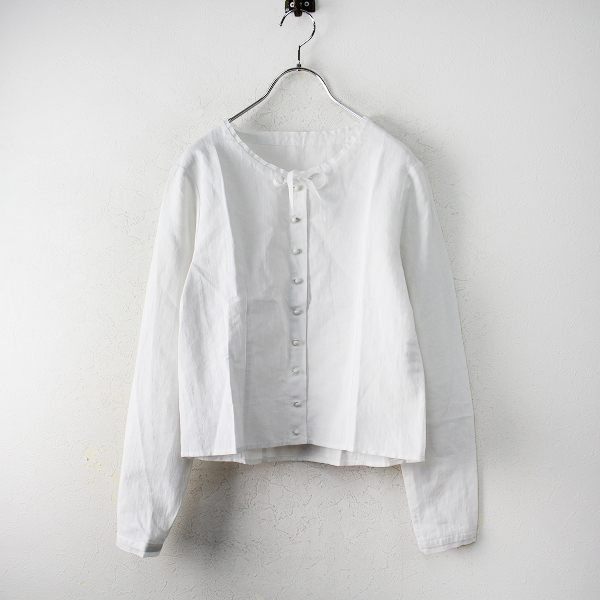 humoresque ユーモレスク リネン コットン テーラーカラー コート /ネイビー アウター 上着 無地【2400011131560】 humoresque ユーモレスク 定番 コットンリネン ギャザーブラウス 美品