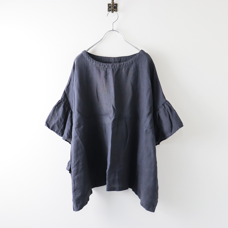 ネストローブ nest robe リネンラッフル袖Tブラウス