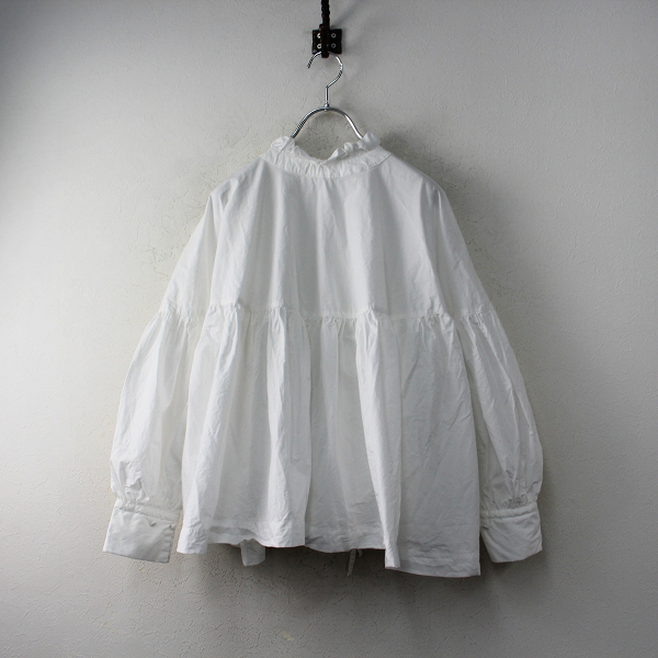 nest Robe ネストローブ フリルカラー ギャザー ブラウス « ナチュラル 