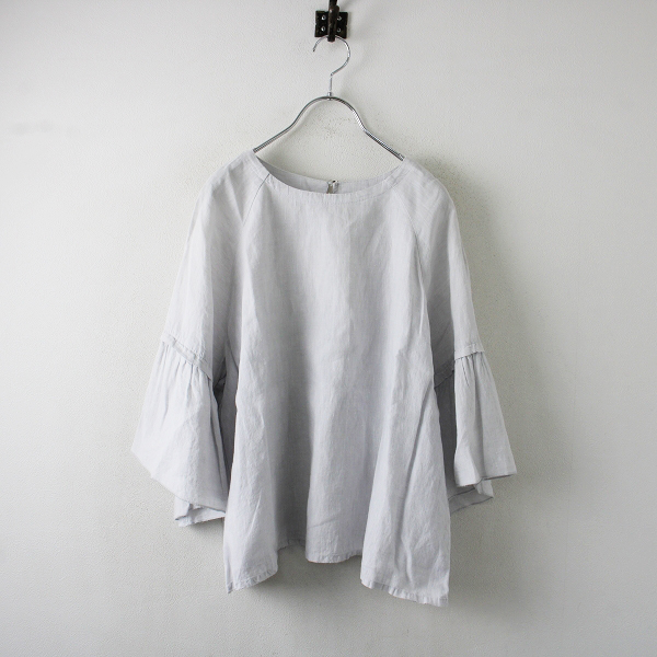 nest Robe ネストローブ フレンチリネンフレアスリーブブラウス 