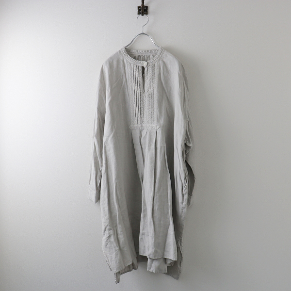 nest Robe ネストローブ リネン天然染めピンタックワンピース 