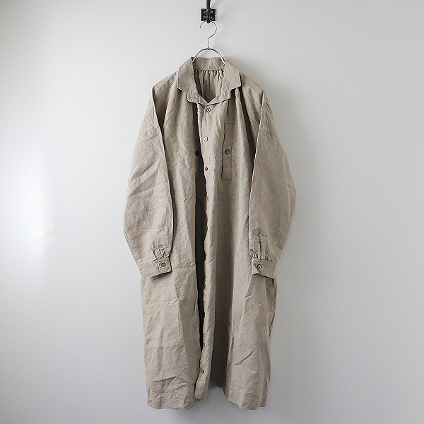 nest Robe ネストローブ 高密度ブラックリネンルーズワンピース 