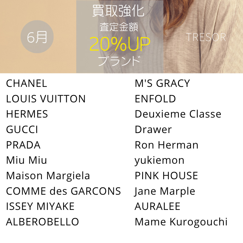 強化買取20%UPブランド