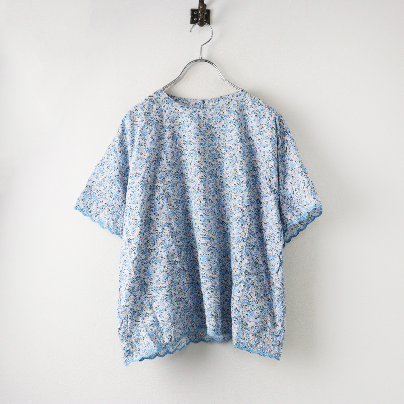 通販生活 ファッション 45R 45rpm フォーティファイブアール タペットのお花柄Tシャツ トップス