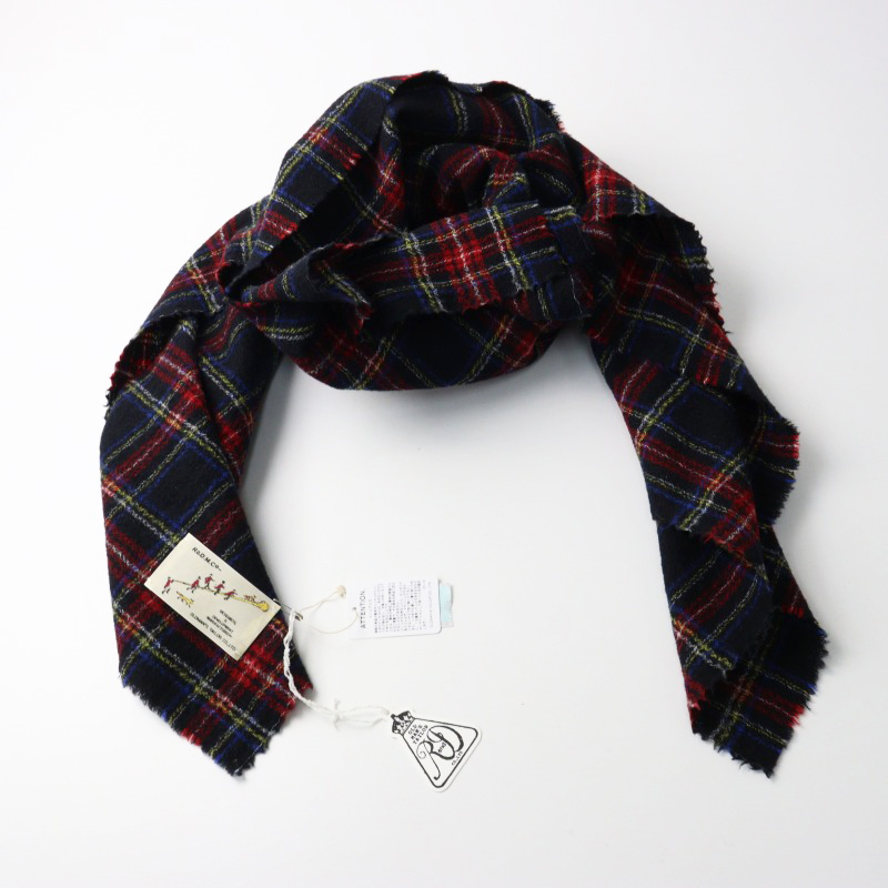 オールドマンズテーラー R&D.M.Co- WOOL TARTAN CHECK BLANKET