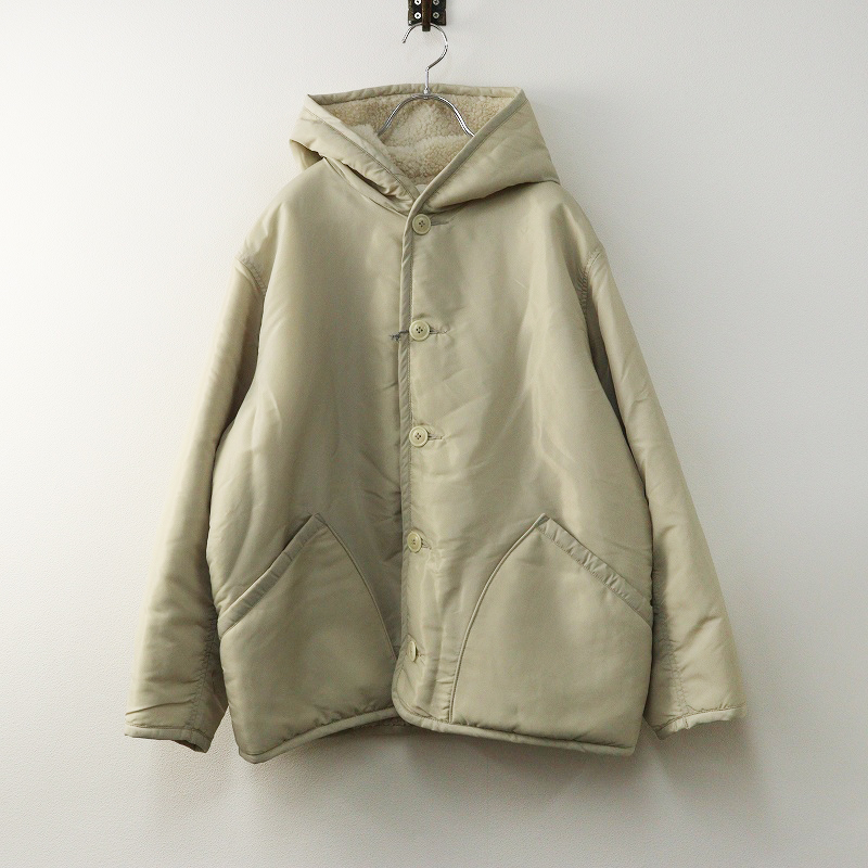 45R フォーティーファイブアール 厚ナイロン×ボアの908フードブルゾン