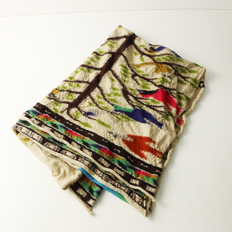 キャピタル KAPITAL BIRD TREE バードツリー 縮絨ウール ストール