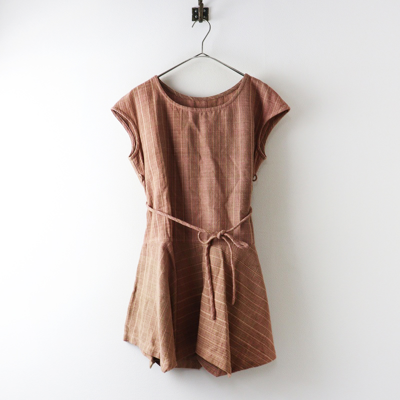 うさと USAATO 手織り 天然草木染め ノースリーブ チュニック