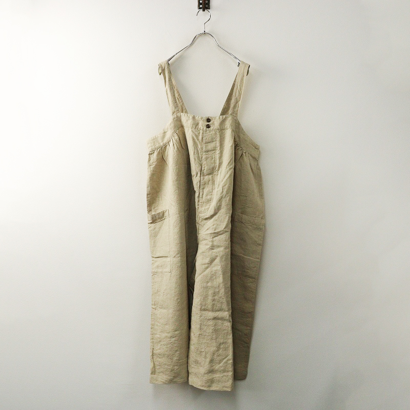 ネストローブ nest Robe ブラックリネンワイドサロペット « ナチュラル