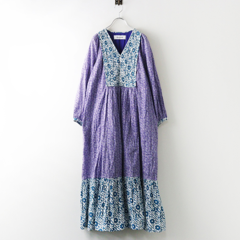 サラマリカ Sara Mallika CTN DOUBLE FLOWER PRT DRESS ダブルフラワー