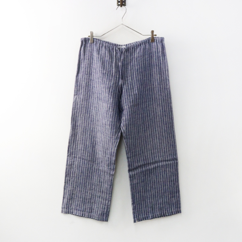 フォグリネンワーク fog linen work ストライプ リネン ワイドパンツ