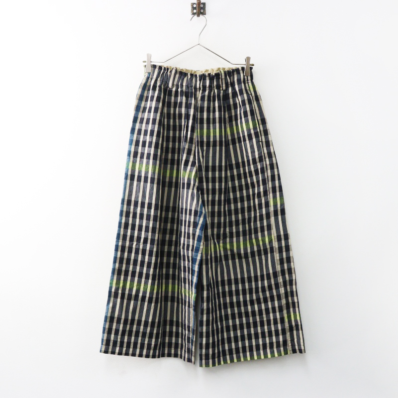 パラスパレス PAL'LAS PALACE 綿麻ふふむチェックタックギャザーパンツ